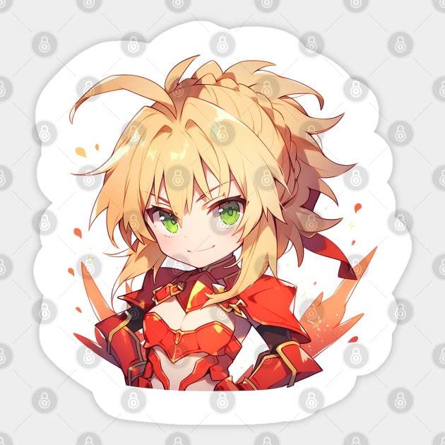 chibi mordred Sticker by WabiSabi Wonders